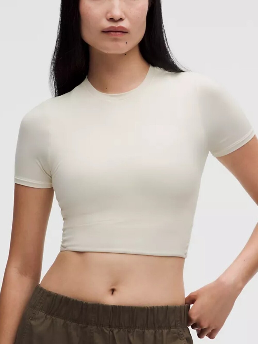 Lululemon Wundermost Ultra-Soft Nulu Crewneck Cropped T-Shirt